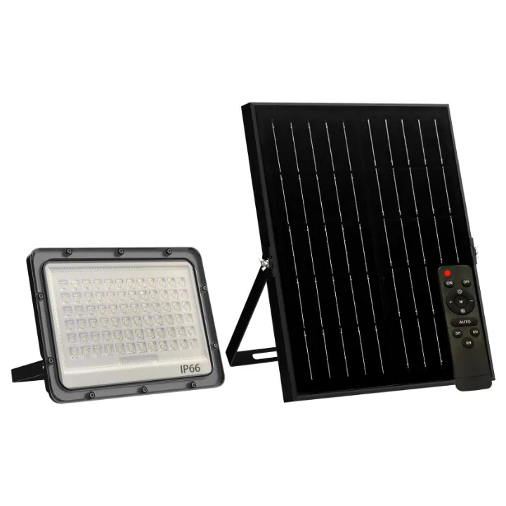 Projecteur LED extérieur solaire à fixer 9W noir WOLTZ