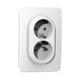 OHMTEC Epure Prise Double Blanc 