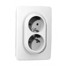 OHMTEC Epure Prise Double Blanc 