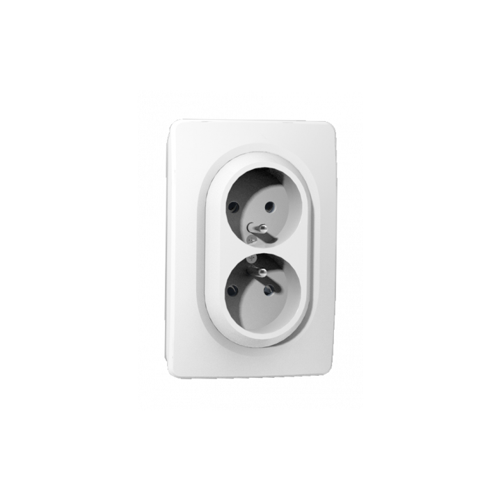 OHMTEC Epure Prise Double Blanc 