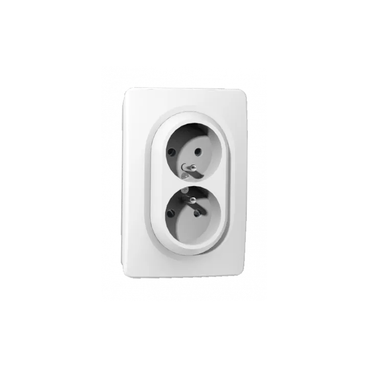 OHMTEC Epure Prise Double Blanc 