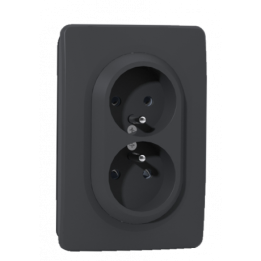 OHMTEC Epure Prise double anthracite 