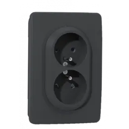 OHMTEC Epure Prise double anthracite 
