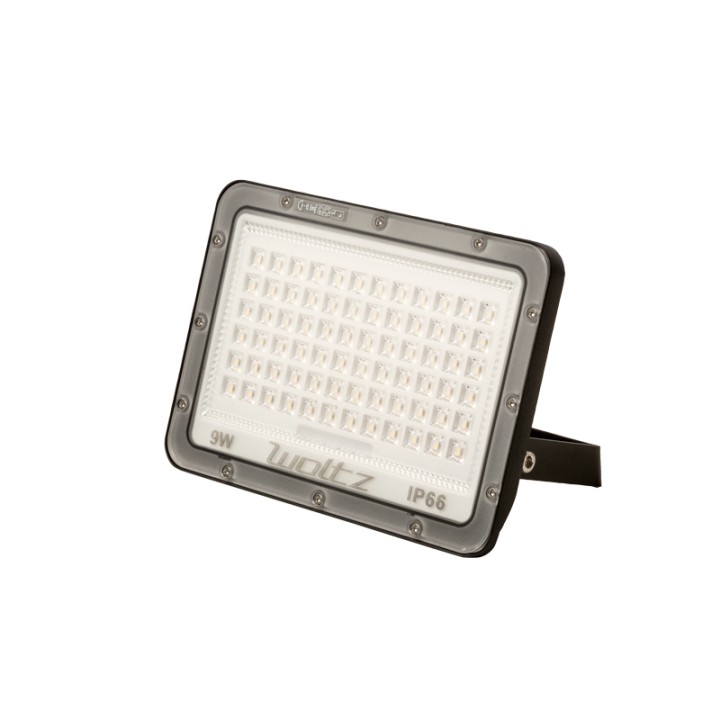 Projecteur LED extérieur solaire à fixer 9W noir WOLTZ