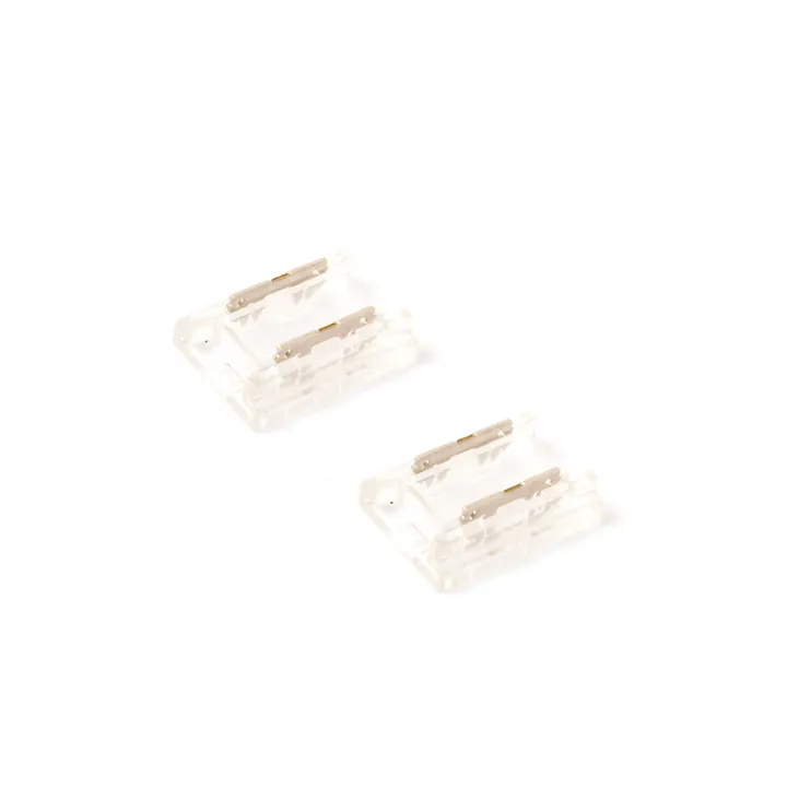 Lot de 2 connecteurs droits pour Ruban Led COB 24V IP20 8mm réf 812580 