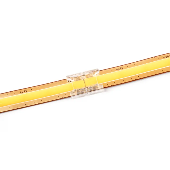 Lot de 2 connecteurs droits pour Ruban Led COB 24V IP20 8mm réf 812580 