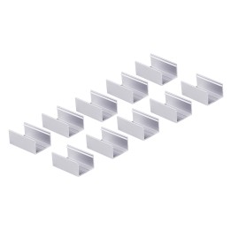 Lot de 10 clips Aluminium pour Ruban Led COB 24V IP65 10mm réf 812585