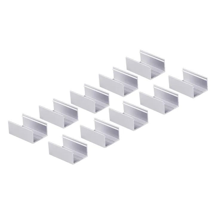 Lot de 10 clips Aluminium pour Ruban Led COB 24V IP65 10mm réf 812585