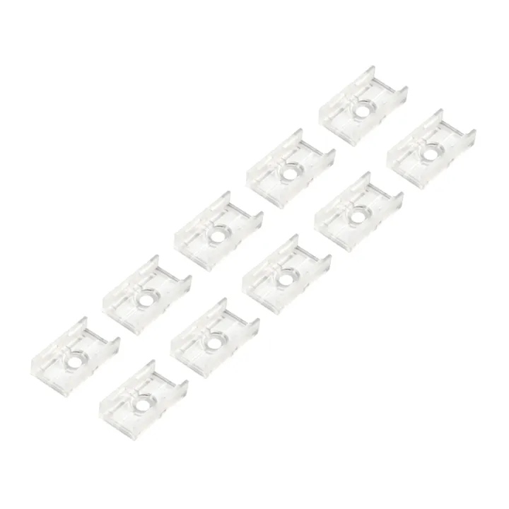 Lot de 10 clips PC pour Ruban Led COB 230V IP65 12mm réf 812593 et réf 812594