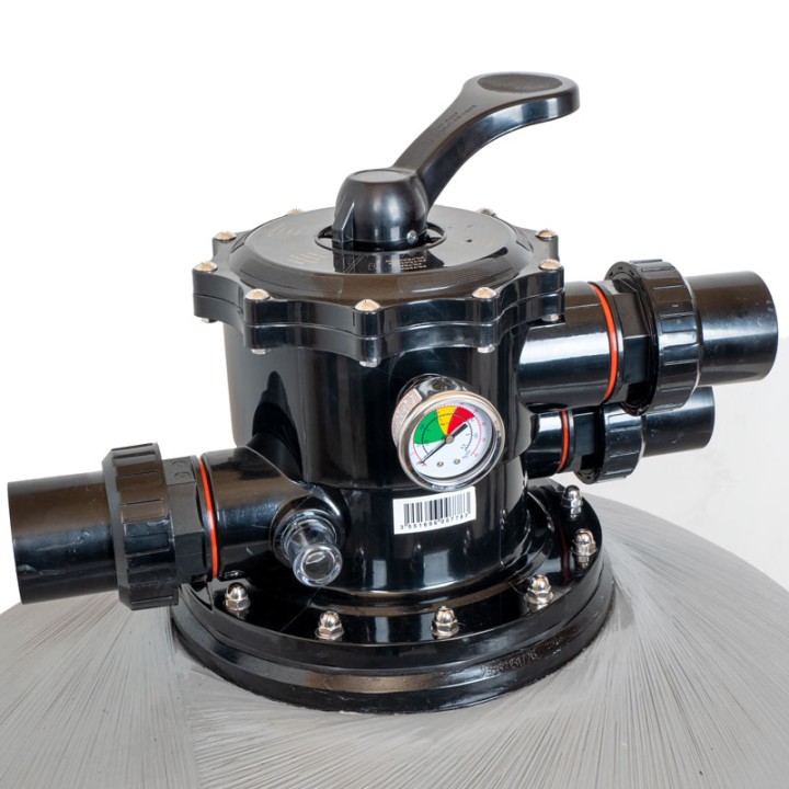 Filtre à sable renforcé de fibre de verre Ø800mm 25m³/h vanne 2" Top 6 voies STEINER