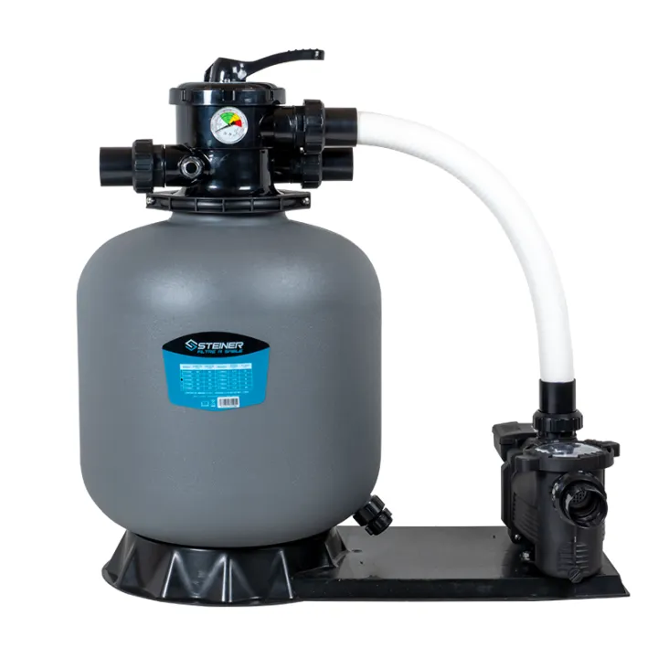 Groupe de filtration 0.75CV 14m³/h Ø535mm vanne Top 6 voies STEINER