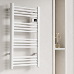 Sèche-serviette électrique 500W tubes ronds fil chauffant - ATENZA