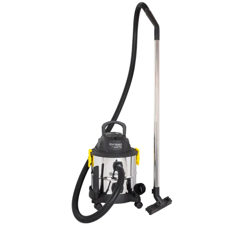 Aspirateur eau et poussières 20L inox 1200W sans sac + fonction souffleur STEINER