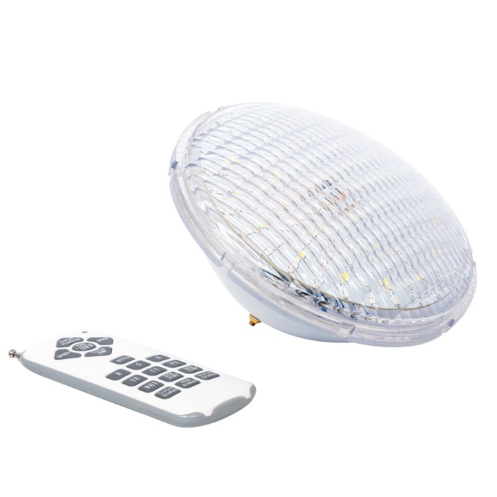 Ampoule LED Piscine Submersible PAR56 Multicolore RGBW 36W Ø178mm IP68 12V AC + Télécommande CREALYS