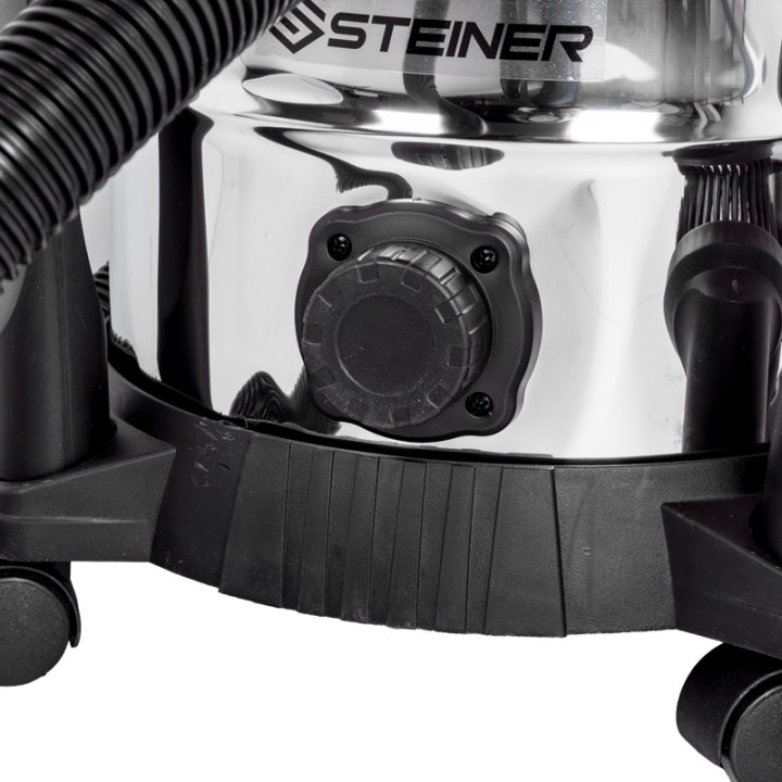 Aspirateur eau et poussières 20L inox 1200W sans sac + fonction souffleur STEINER