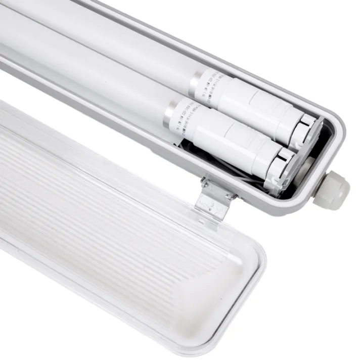 Réglette étanche à tubes LED 2x24W CCT 155cm IP65 WOLTZ