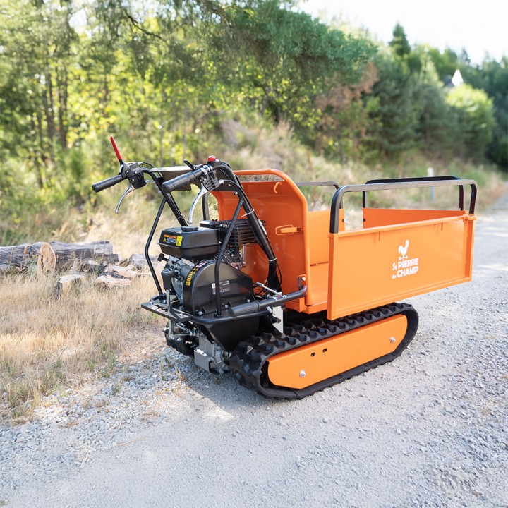 Brouette thermique essence 196cc, benne extensible, charge 500Kg ST PIERRE DU CHAMP