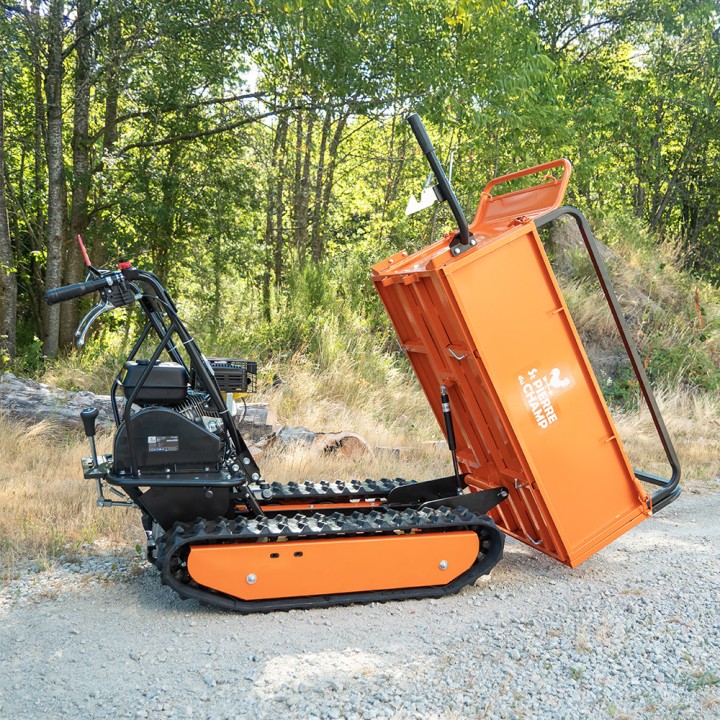 Brouette thermique essence 196cc, benne extensible, charge 500Kg ST PIERRE DU CHAMP