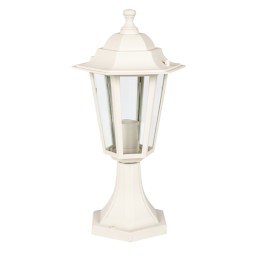 Borne Lumineuse Extérieure 60W E27 Plastique Blanc ELINA