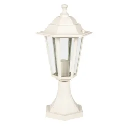 Borne Lumineuse Extérieure 60W E27 Plastique Blanc ELINA