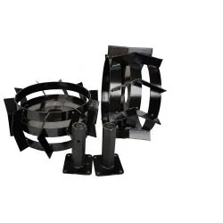 Jeu de 2 roues métalliques Diamètre 38cm pour motoculteur