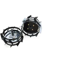 Jeu de 2 roues métalliques Diamètre 38cm pour motoculteur