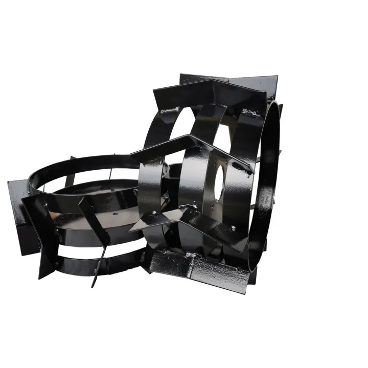 Jeu de 2 roues métalliques Diamètre 38cm pour motoculteur
