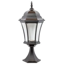 Borne Lumineuse Extérieure 100W max E27 Fonte Noire ADELA