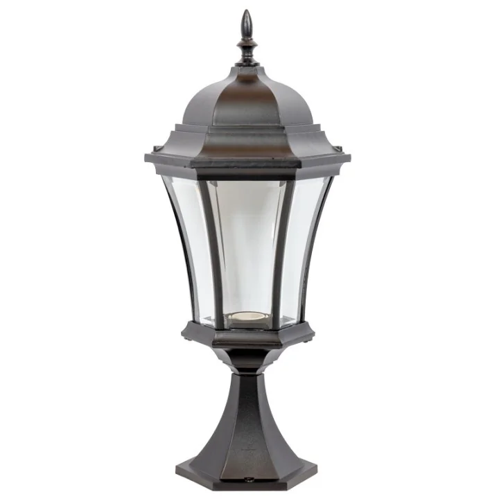 Borne Lumineuse Extérieure 100W max E27 Fonte Noire ADELA