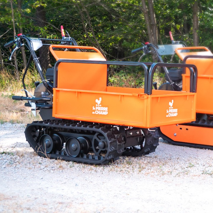 Brouette thermique 196cc benne extensible charge 300Kg + lame chasse-neige