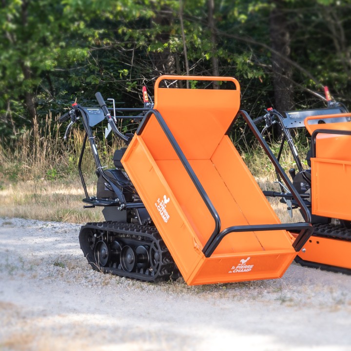 Brouette thermique 196cc benne extensible charge 300Kg + lame chasse-neige