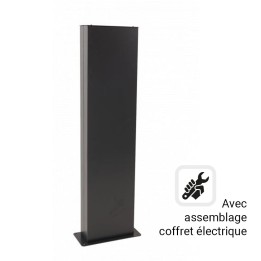 Borne métallique avec montage d'un coffret camping ou recharge OHMTEC