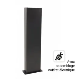 Borne métallique avec montage d'un coffret camping ou recharge OHMTEC