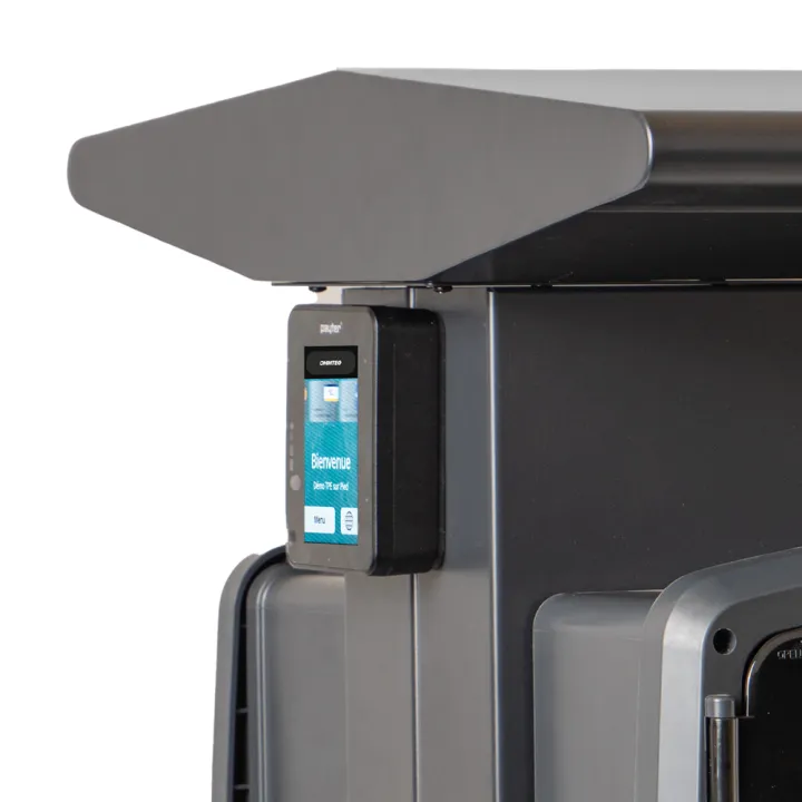 Borne de recharge véhicule électrique avec module de paiement par carte bancaire – 2 prises T2S 7,4 KW OHMTEC