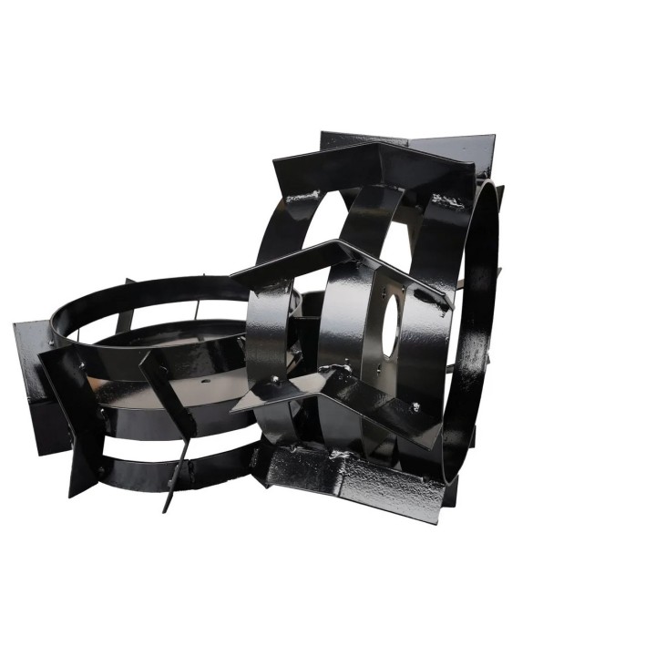 Jeu de 2 roues métalliques Diamètre 38cm pour motoculteur