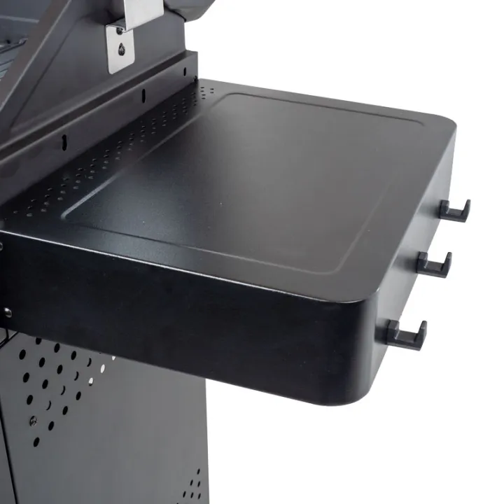 Barbecue gaz ROSTER 5 brûleurs dont 1 latéral avec plancha et grilles de cuisson combinées + Air Fryer 6L 1700W