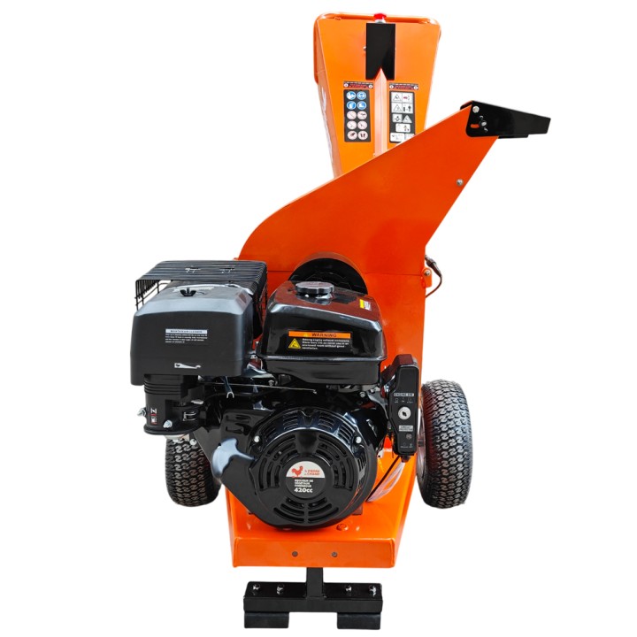Broyeur de végétaux et de branches thermique essence à disque 420cc 100mm + démarrage électrique ST PIERRE DU CHAMP