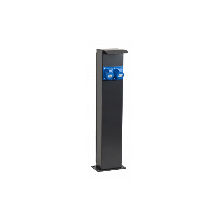 Potelet camping 80cm 2 prises CEE 10A avec protection OHMTEC