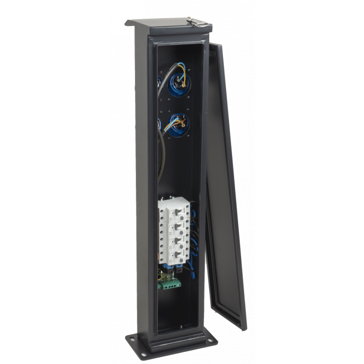 Potelet camping 80cm 4 prises CEE 10A avec protection OHMTEC