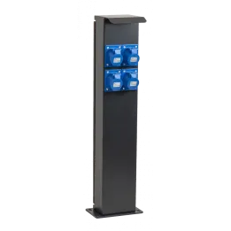 Potelet camping 80cm 4 prises CEE 10A avec protection OHMTEC