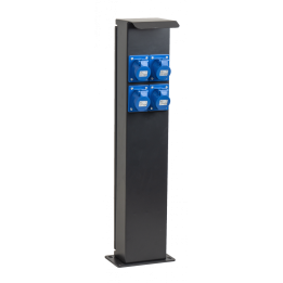 Potelet camping 80cm 4 prises CEE 16A avec protection OHMTEC