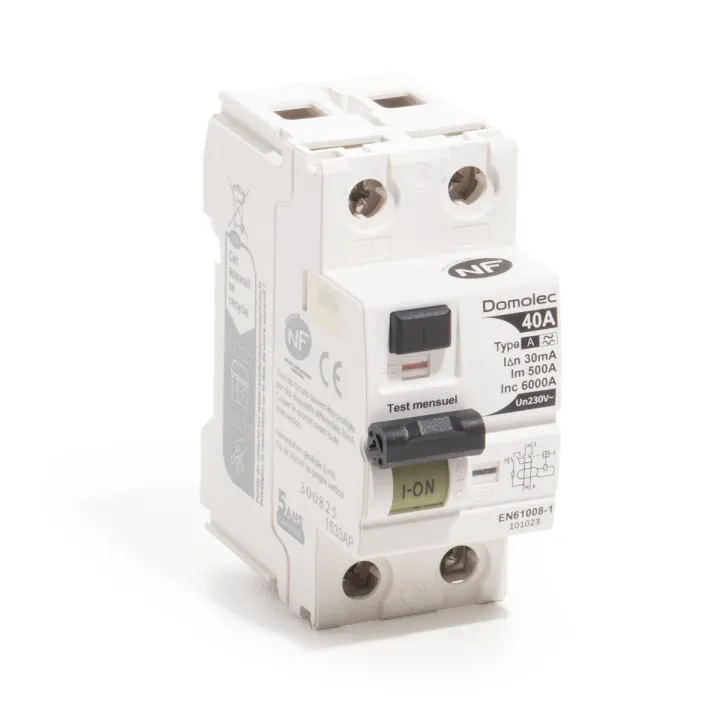 Interrupteur différentiel 40A 30mA type A NF DOMOLEC