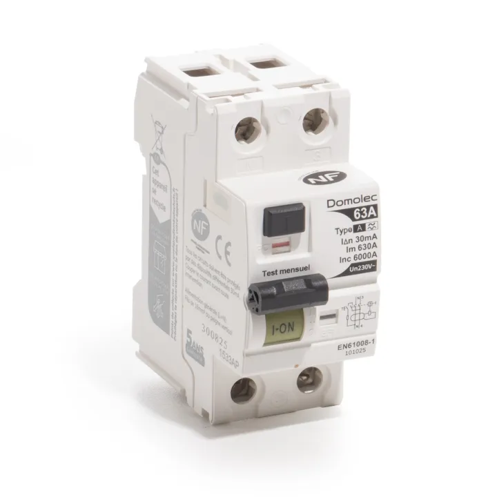 Interrupteur différentiel 63A 30mA type A NF DOMOLEC