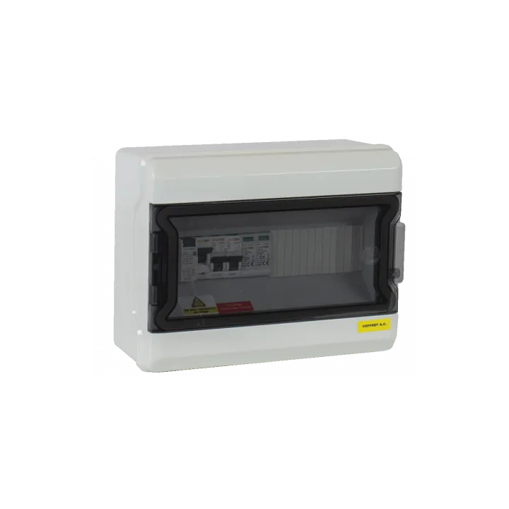 Coffret photovoltaïque AC 9kW avec interrupteur différentiel type B OHMTEC