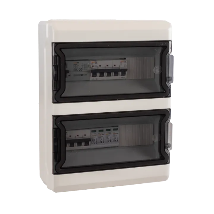 Coffret photovoltaïque AC 9kW triphasé avec interrupteur différentiel type B - OHMTEC
