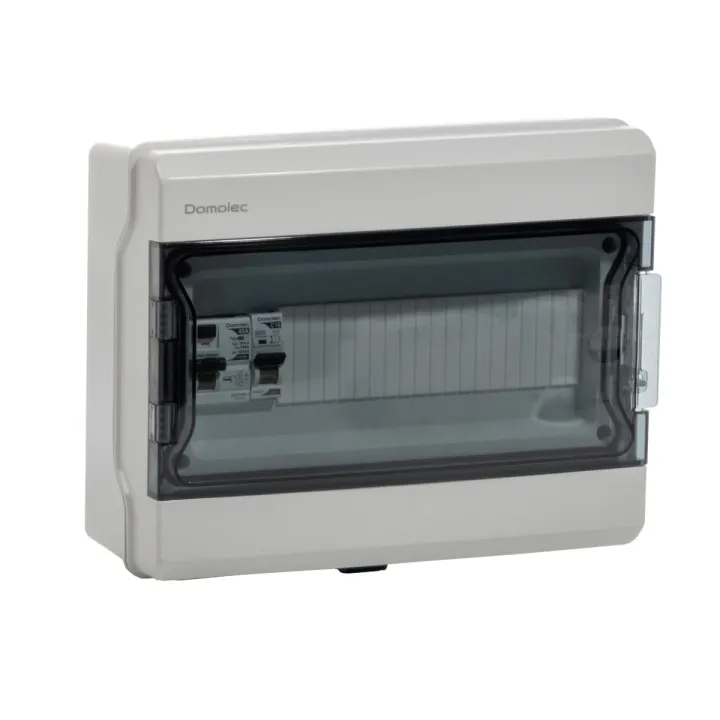Tableau électrique équipé IP65 1 différentiel 40A + 1 disjoncteur DOMOLEC