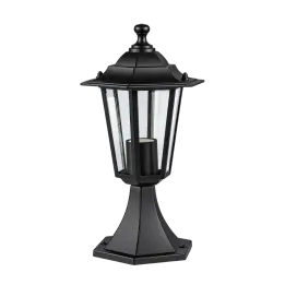 Borne lumineuse extérieure 60W max E27 fonte noire LOAN