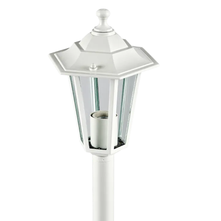 Potelet lumineux extérieur 60W max E27 fonte blanc LOAN