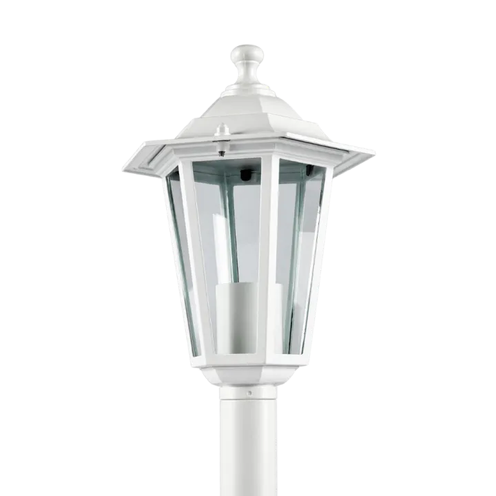 Potelet lumineux extérieur 60W max E27 fonte blanc LOAN