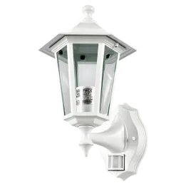 Applique extérieure + détecteur 60W E27 fonte blanche LOAN
